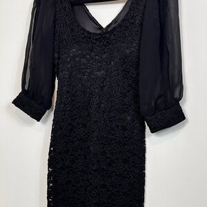 Elegant Black Lace Dress